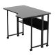 7. MACLEAN FOLDABLE DESK / TABLE MACLEAN, BLACK, MOBILE 100X73CM, MAX. 50KG, ANGLED, L-SHAPED, MC-126 L/B MC-126 L/B