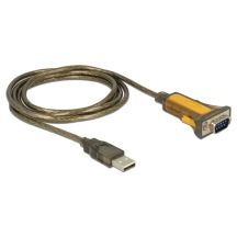 DeLOCK 65840 Parallel Cable Black, Yellow 1.5 m USB Type-A DB-9