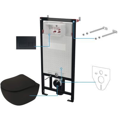 6-in-1 concealed toilet set