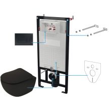 6-in-1 concealed toilet set