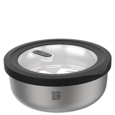 PROVIDO 2 ltr round steel container