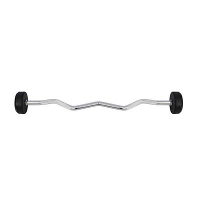 7. Rubber-coated fixed barbell/bar HMS GSL-10 10 kg