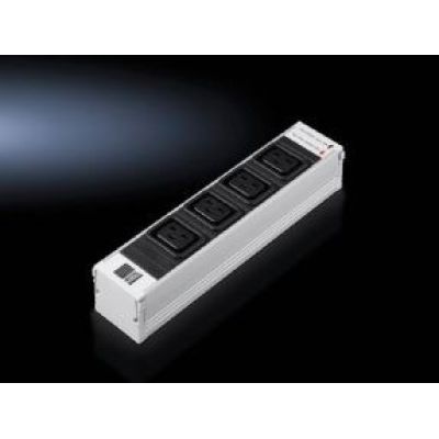 Rittal DK 7856.230 4-way power socket splitter Internal Black, Grey
