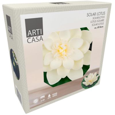 4. SOLAR LAMP WATER LILY 18CM WHITE