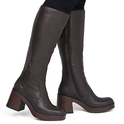5. Women's insulated brown ankle boots with a block heel Rieker 58090-25