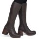 5. Women's insulated brown ankle boots with a block heel Rieker 58090-25