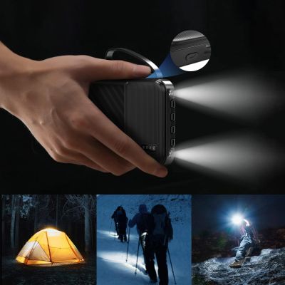 3. Dudao K11 10000mAh Powerbank with Built-in Cables - Black