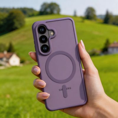 5. Tech-Protect Magmat MagSafe Case for Samsung Galaxy S26 - Matte Purple