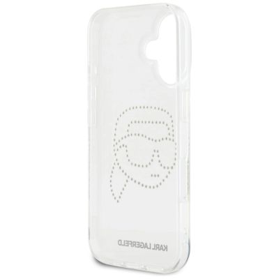7. Karl Lagerfeld IML Rhinestones Karl Head Case for iPhone 16 Clear