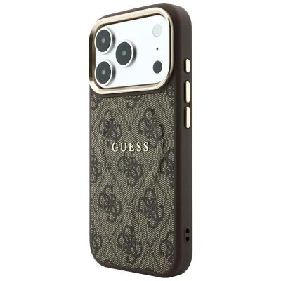 2. Guess Embossed 4G Classic MagSafe Case for iPhone 17 Pro / 18 Pro - Brown