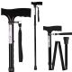Folding walking stick (black)