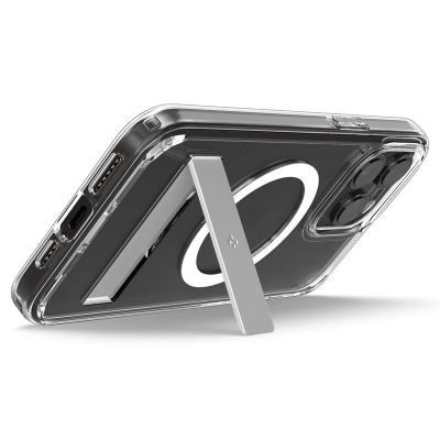 8. Spigen Ultra Hybrid S MagSafe Case with Stand for iPhone 15 Pro - Transparent