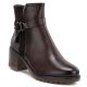 Women's insulated ankle boots with a block heel, brown, Potocki SZ12873