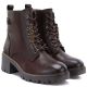 4. Brown Women’s Leather Block-Heel Ankle Boots M.Daszyński OL77-3