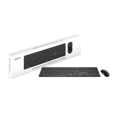5. MSI FORGE K210 WIRELESS COMBO Keyboard Mouse Included Home/Office USB Black
