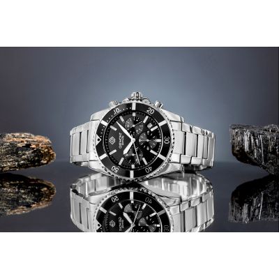 5. Giewont Chronograph Sapphire Silver Men's Watch GW3970-B2