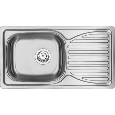 Single-bowl steel sink with drainer ZEN_0113 5908212034088