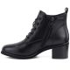 3. Women's leather lace-up high-heeled ankle boots, black, Vinceza EN27-133107