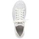 11. Rieker W RKR642 openwork leather shoes white