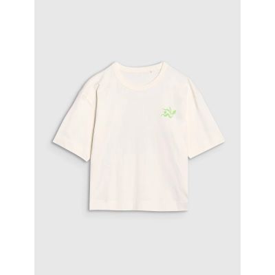 6. Women's regular printed T-shirt 4F 4FWSS25TTSHF1967-11S