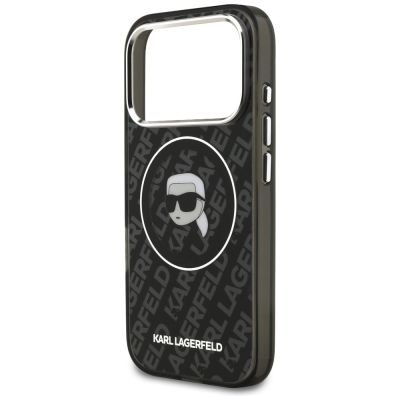 6. Karl Lagerfeld IML Karl Head Logo MagSafe Case for iPhone 17 Pro - Black