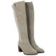 4. Women's leather insulated high-heeled boots, beige, Rieker Y2050-60