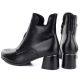 10. Women's insulated ankle boots with a block heel, black, Potocki SZ12868