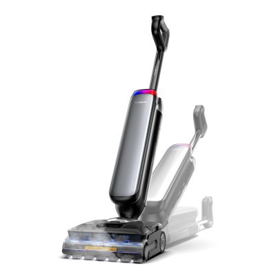 Tineco Floor One S9 Artist Steam Pro Upright Vacuum Cleaner Battery Wet and Dry Bagless Black, Silver