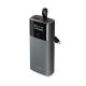 SBS 10000mAh PD 20W Powerbank with LCD Display and Built-in USB-C Cable - Gray