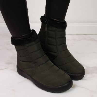 3. Waterproof snow boots with zipper NEWS W EVE181D khaki 