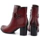 5. Women's insulated ankle boots with a block heel, red M.Daszyński SA125-32