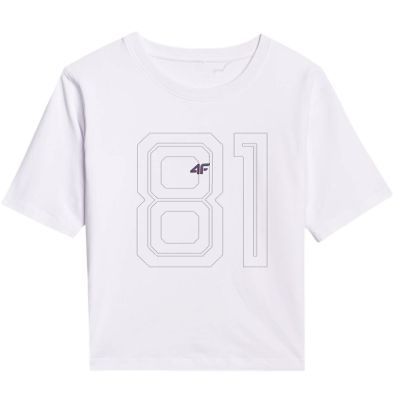 2. Women's T-shirt 4F F2971 white 4FWAW25TTSHF2971 10S