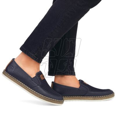 4. Comfortable leather shoes Rieker M RKR656, navy blue