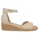 2. Women's leather wedge sandals beige Filippo DS7635