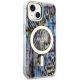 4. Guess Leopard MagSafe case for iPhone 14 - blue
