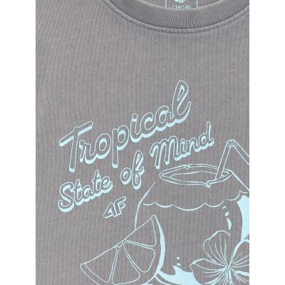 6. Girls' cotton T-shirt 4F 4FJRSS26TTSHF3983-25S