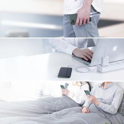 12. Ugreen cable USB Type C - Lightning 3A cable 0.25 m white (US171)