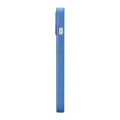 5. iCarer Litchi Premium Leather Case iPhone 14 Plus Magnetic Leather Case with MagSafe Light Blue (WMI14220711-LB)