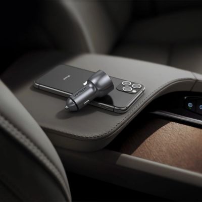 7. Ugreen Car Charger USB / USB Type C Quick Charge 3.0 Power Delivery 36W 3A Gray (CD213 60980)