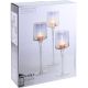 3. GLASS CANDLESTICK MIRROR EFFECT 25, 30, 35CM