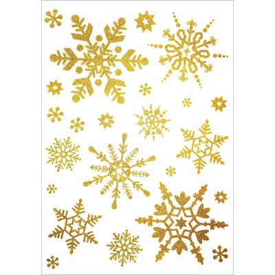 2. GOLD CHRISTMAS WINDOW STICKERS