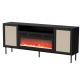2. JUTA EF chest of drawers + electric fireplace 202x39.5x85 black + calabria linoleum