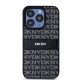 3. DKNY Leather Mono Stripe & Metal Logo case for iPhone 15 Pro - black