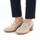 5. Women's beige lords heeled shoes M.Daszyński MR2201D-3A