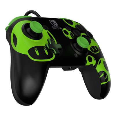 7. PDP REMATCH: 1-Up Glow in the Dark Black, Green USB Gamepad Analog/Digital Nintendo Switch, Nintendo Switch OLED