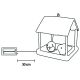 11. BIRD HOUSE LED DECORATION 185X165X230MM GRAY CANOPY