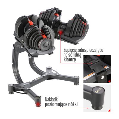 3. SR80 ADJUSTABLE DUMBBELL SET (2 PCS) + STR10 PRO HMS RACK