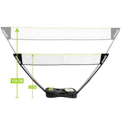 32. VIRTUFIT 2-IN-1 PORTABLE BADMINTON AND TENNIS SET - INCLUDES CASE AND RACKETS