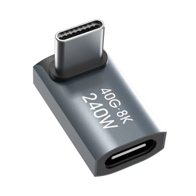 4. Wozinsky WPKF-01 USB-C - USB-C 40Gb/s 240W 8K OTG Angled Adapter - Gray