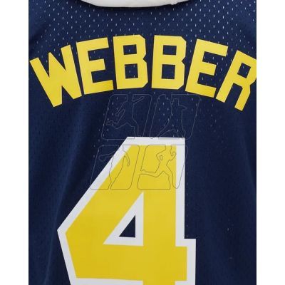 8. Mitchell &amp; Ness NCAA Swingman Road Jersey Michigan1991 Chris Webber SMJY4437-UMI91CWEASBL